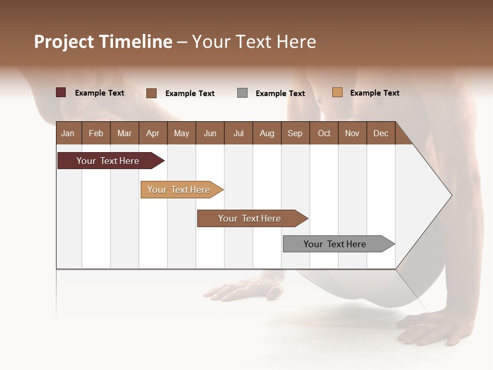 Toned Athelete In Pose PowerPoint Template