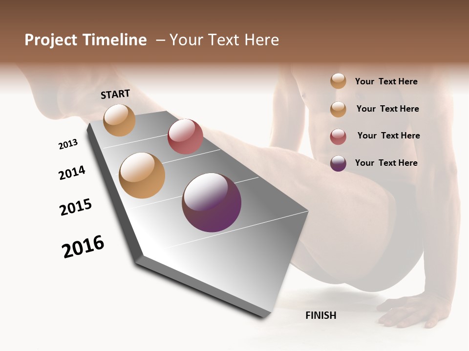 Toned Athelete In Pose PowerPoint Template