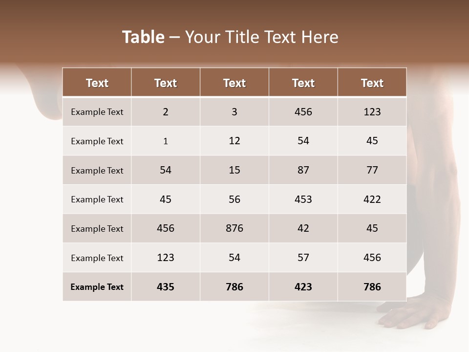 Toned Athelete In Pose PowerPoint Template