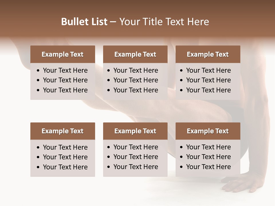 Toned Athelete In Pose PowerPoint Template