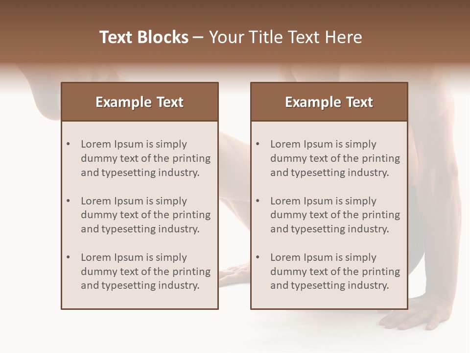 Toned Athelete In Pose PowerPoint Template