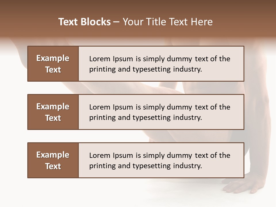 Toned Athelete In Pose PowerPoint Template