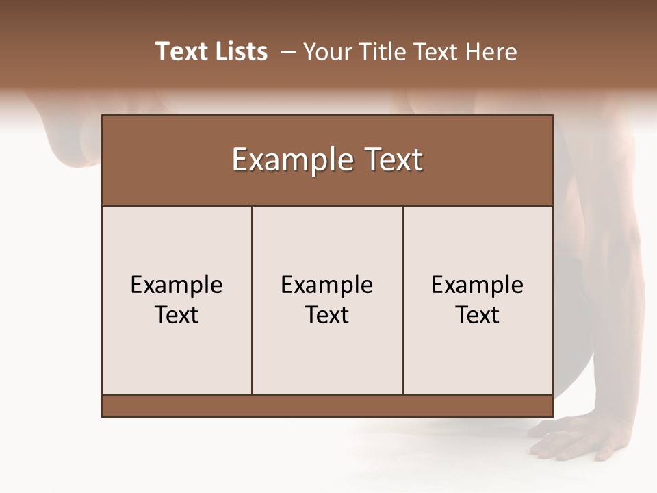 Toned Athelete In Pose PowerPoint Template