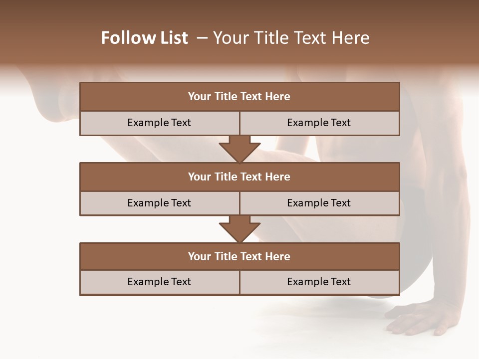 Toned Athelete In Pose PowerPoint Template