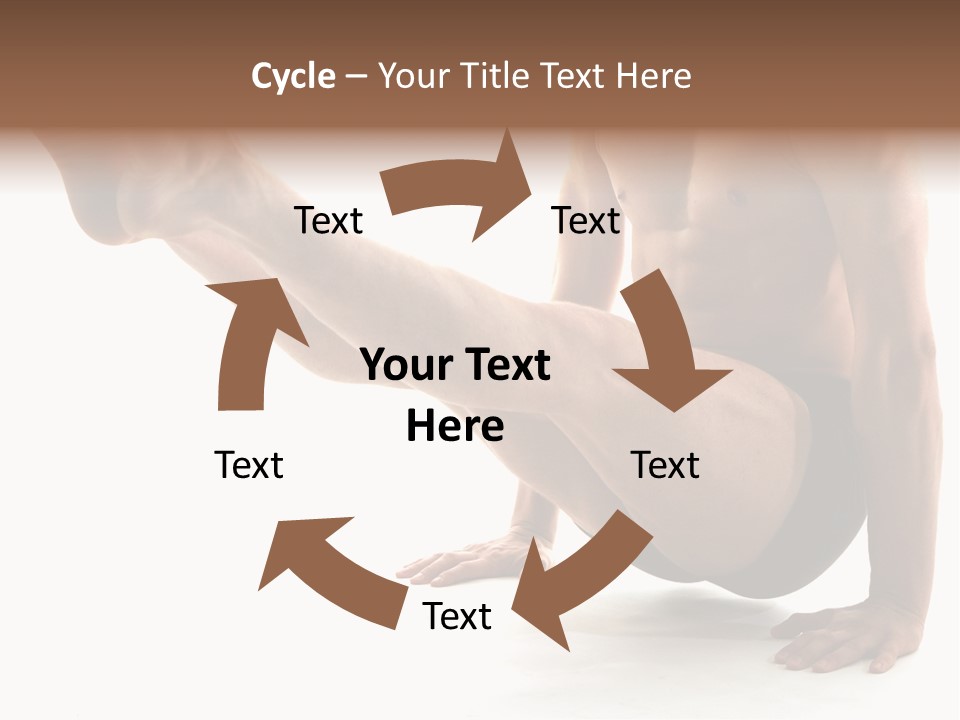 Toned Athelete In Pose PowerPoint Template