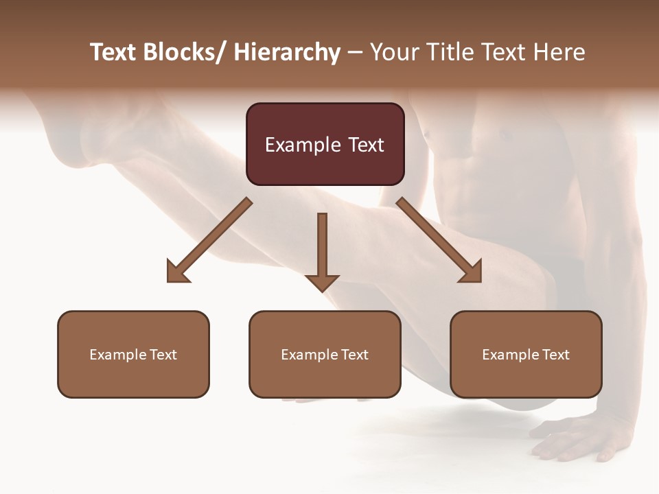 Toned Athelete In Pose PowerPoint Template