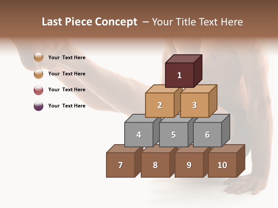 Toned Athelete In Pose PowerPoint Template