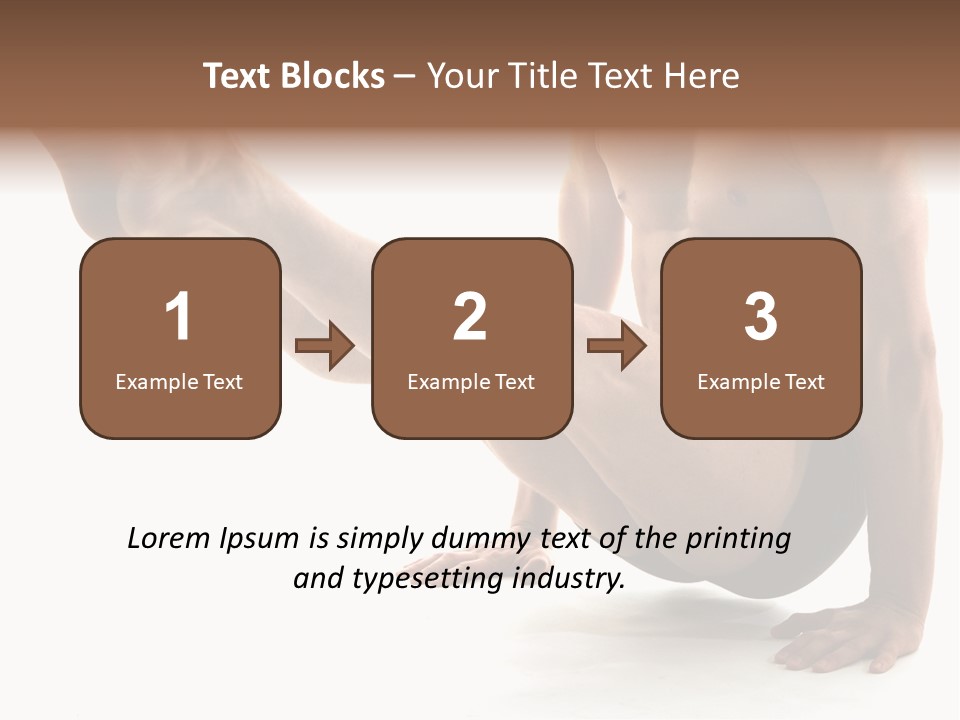 Toned Athelete In Pose PowerPoint Template