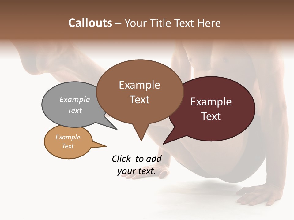 Toned Athelete In Pose PowerPoint Template