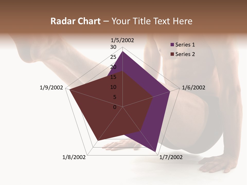 Toned Athelete In Pose PowerPoint Template