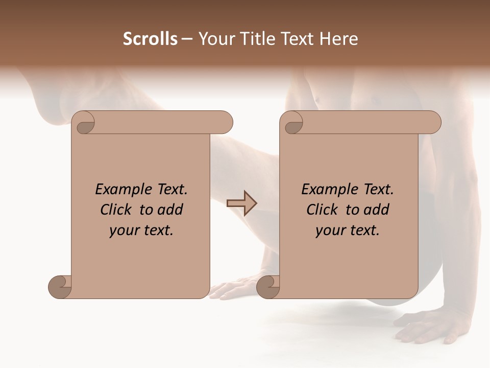 Toned Athelete In Pose PowerPoint Template