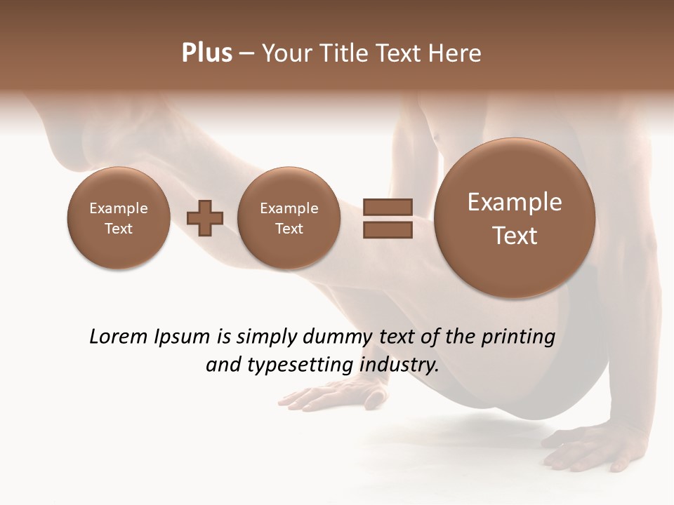 Toned Athelete In Pose PowerPoint Template