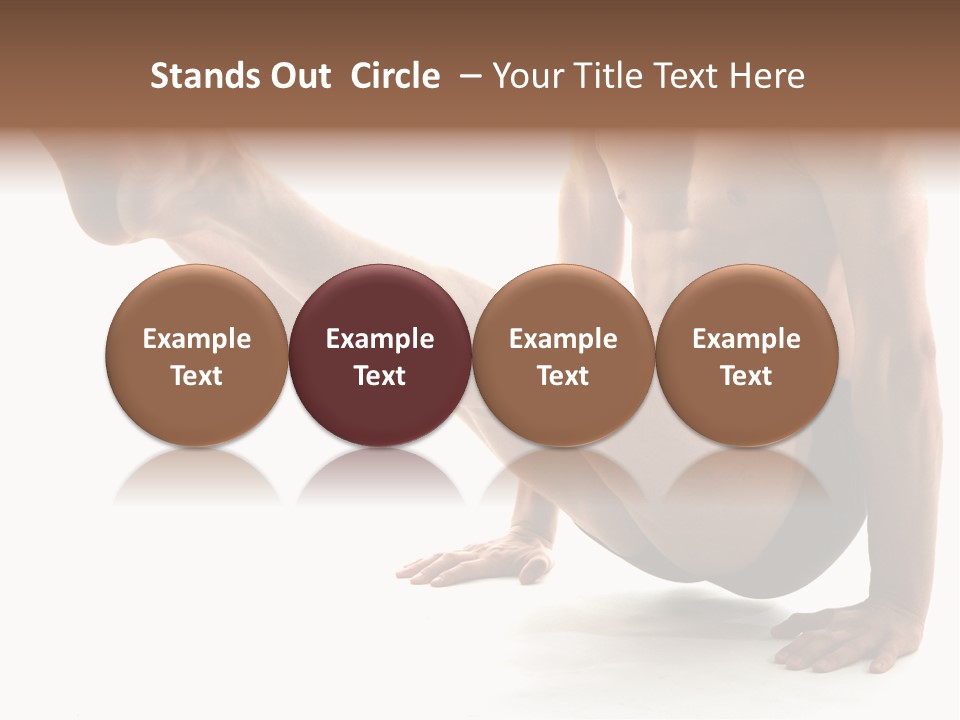 Toned Athelete In Pose PowerPoint Template