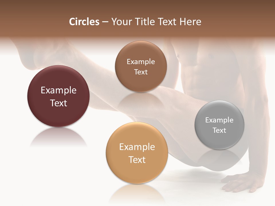 Toned Athelete In Pose PowerPoint Template