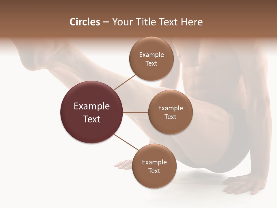 Toned Athelete In Pose PowerPoint Template