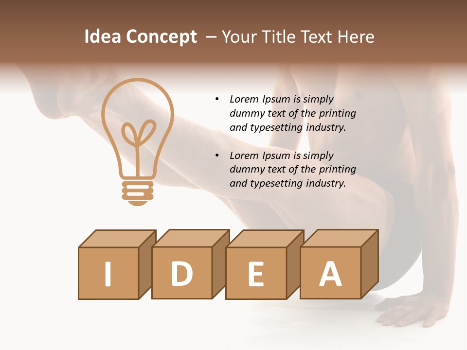 Toned Athelete In Pose PowerPoint Template