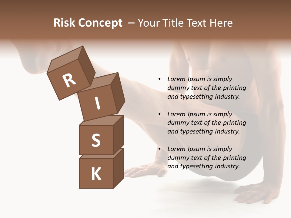 Toned Athelete In Pose PowerPoint Template