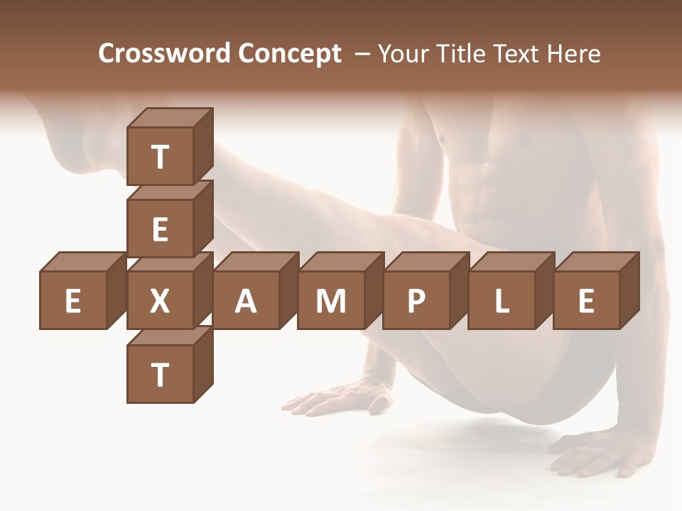 Toned Athelete In Pose PowerPoint Template