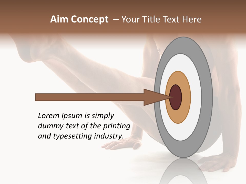 Toned Athelete In Pose PowerPoint Template