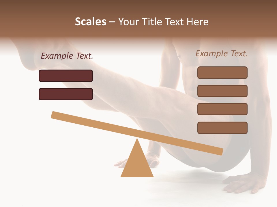 Toned Athelete In Pose PowerPoint Template