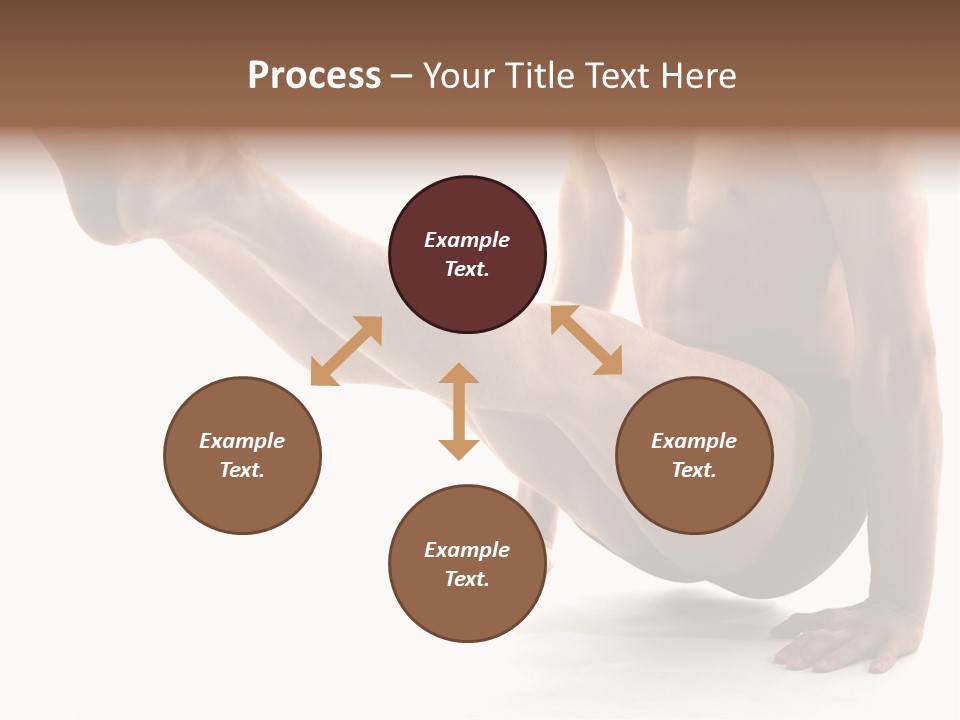 Toned Athelete In Pose PowerPoint Template