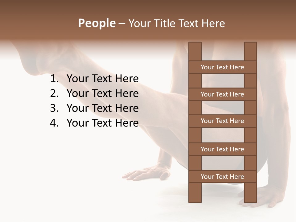 Toned Athelete In Pose PowerPoint Template