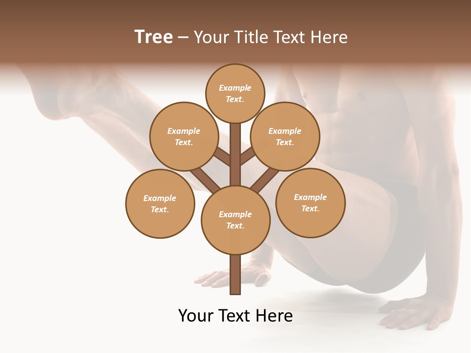 Toned Athelete In Pose PowerPoint Template