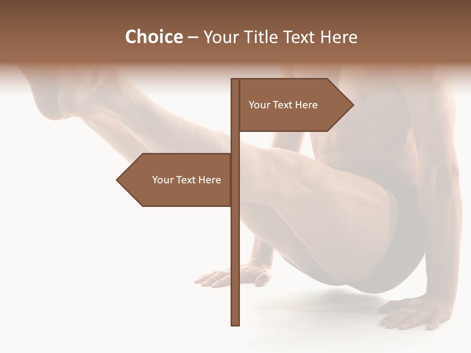 Toned Athelete In Pose PowerPoint Template