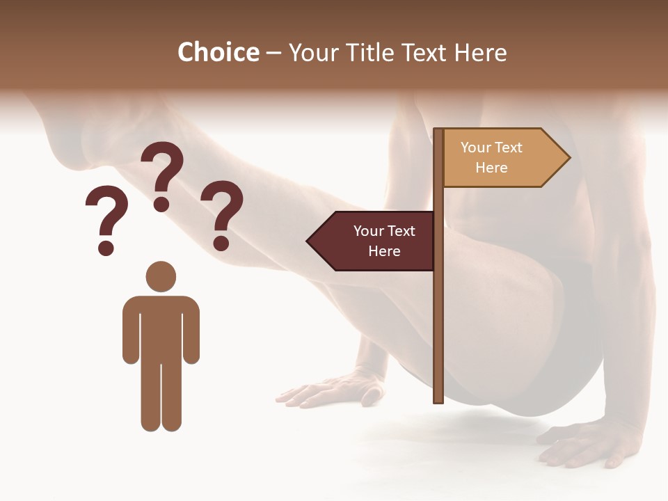 Toned Athelete In Pose PowerPoint Template