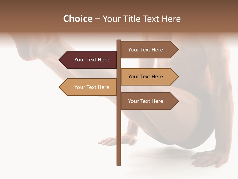 Toned Athelete In Pose PowerPoint Template