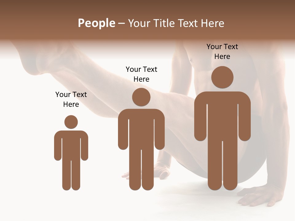 Toned Athelete In Pose PowerPoint Template