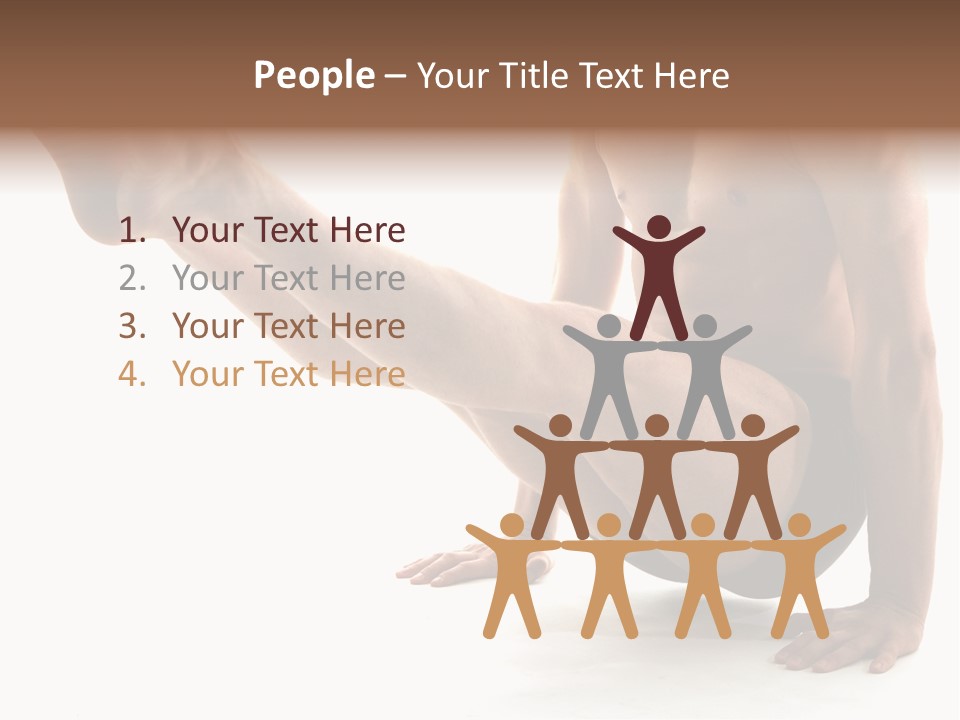 Toned Athelete In Pose PowerPoint Template