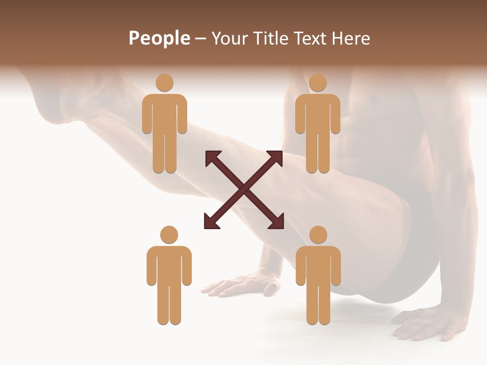 Toned Athelete In Pose PowerPoint Template