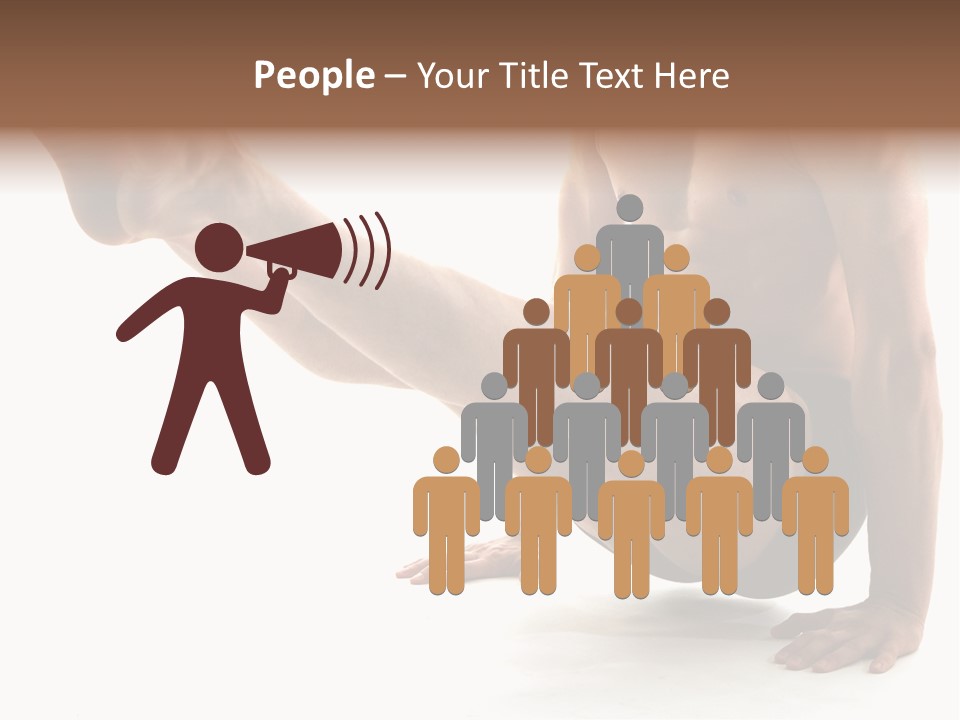 Toned Athelete In Pose PowerPoint Template