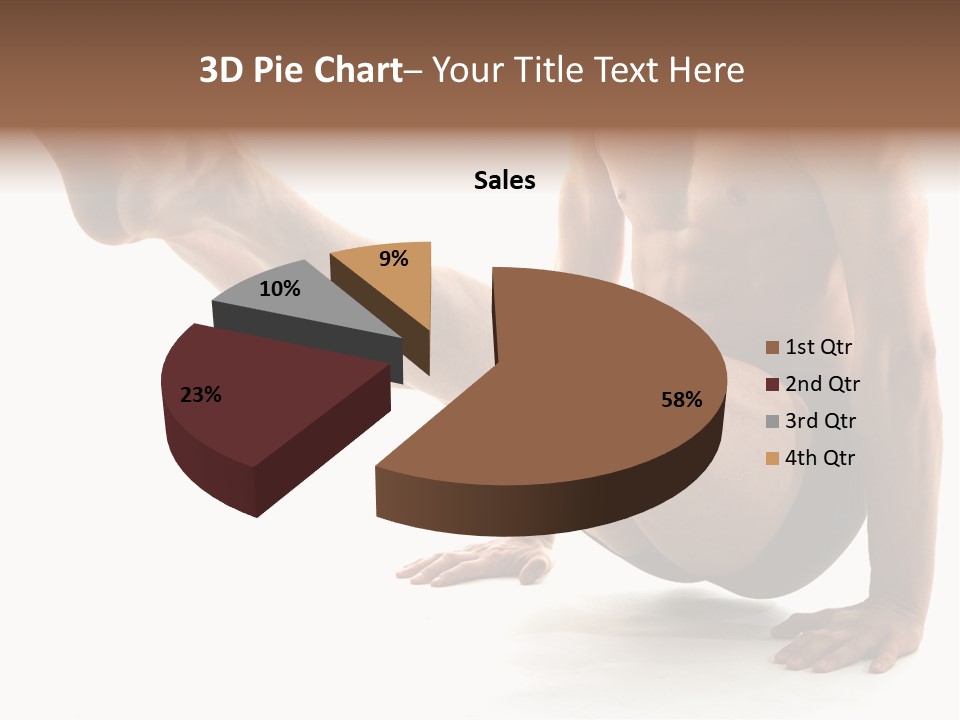 Toned Athelete In Pose PowerPoint Template