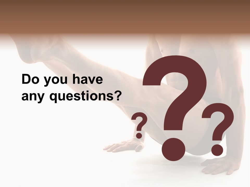 Toned Athelete In Pose PowerPoint Template