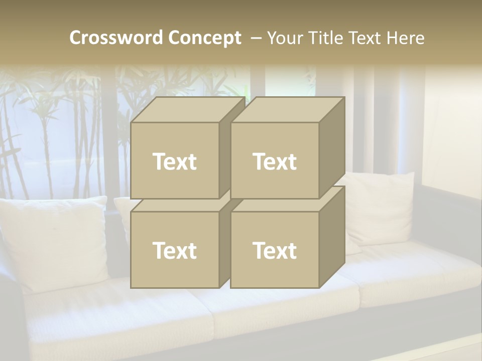 Living Room Waiting Room With Elegant Modern Black And White Design PowerPoint Template