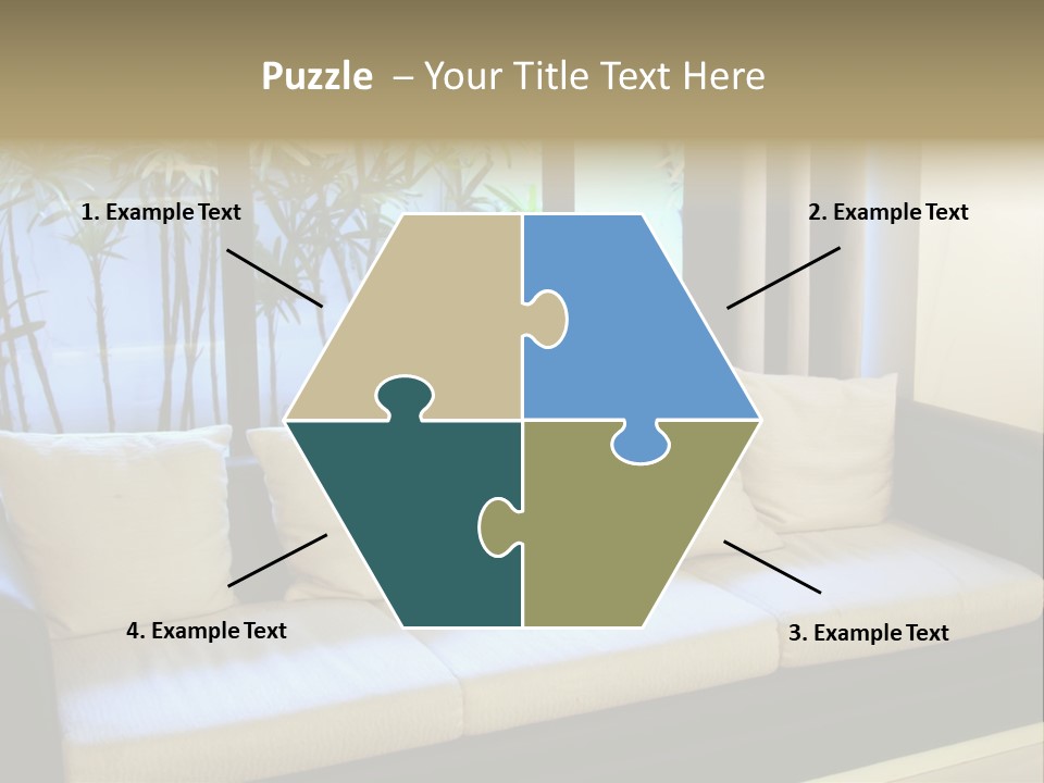 Living Room Waiting Room With Elegant Modern Black And White Design PowerPoint Template