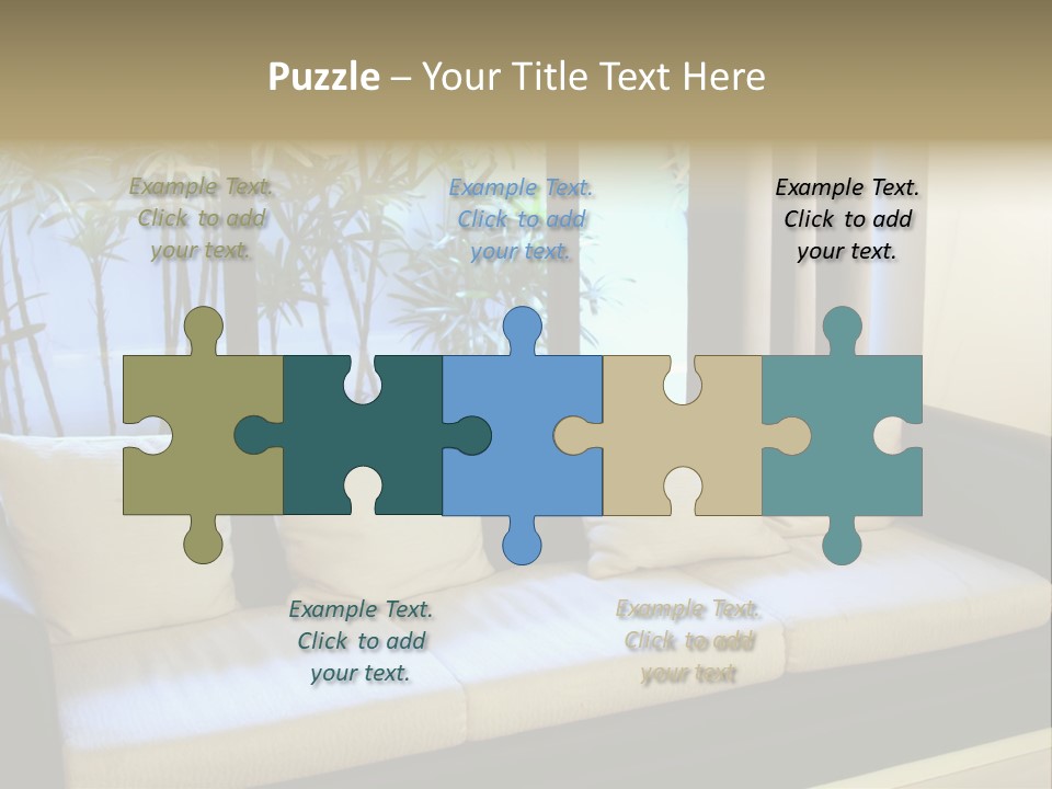 Living Room Waiting Room With Elegant Modern Black And White Design PowerPoint Template