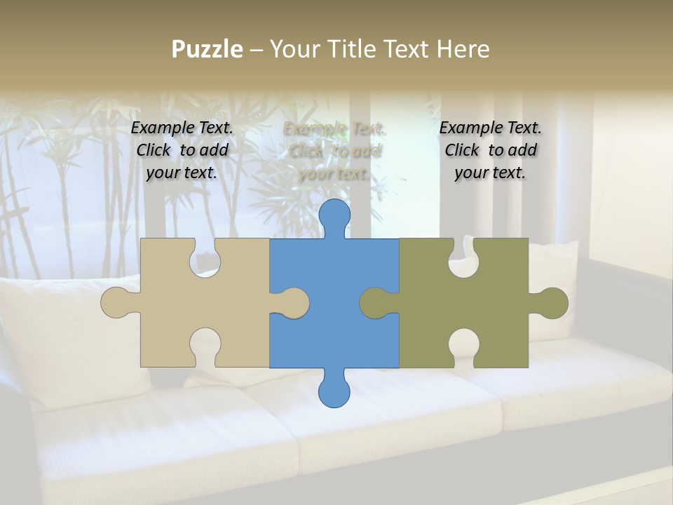 Living Room Waiting Room With Elegant Modern Black And White Design PowerPoint Template