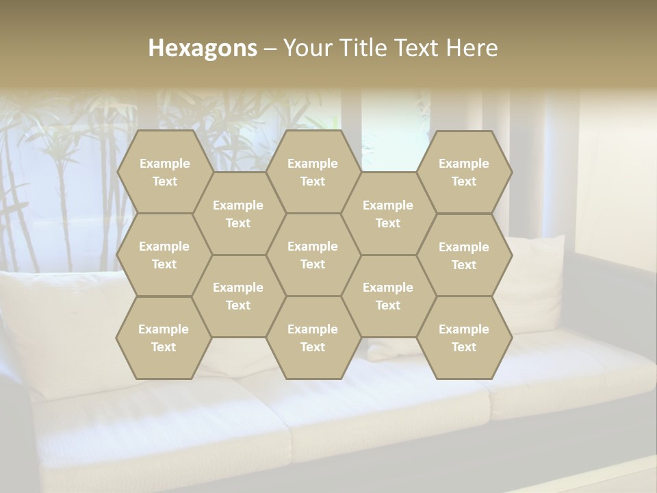 Living Room Waiting Room With Elegant Modern Black And White Design PowerPoint Template