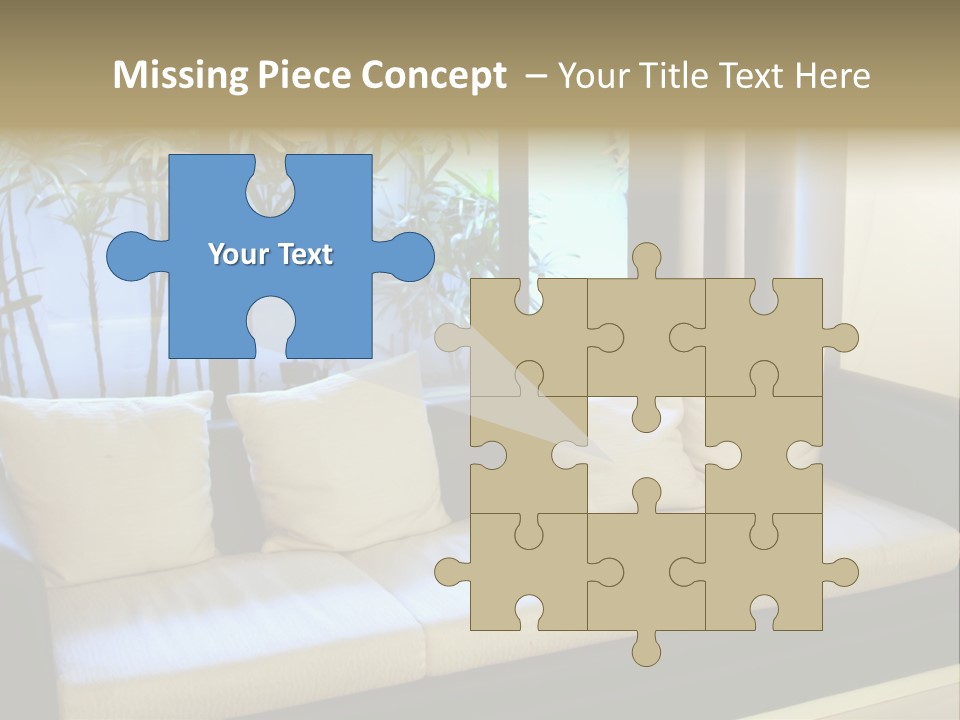 Living Room Waiting Room With Elegant Modern Black And White Design PowerPoint Template