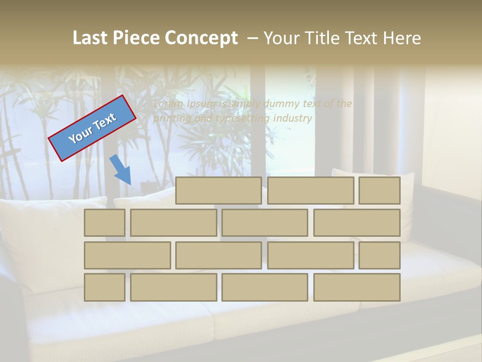 Living Room Waiting Room With Elegant Modern Black And White Design PowerPoint Template