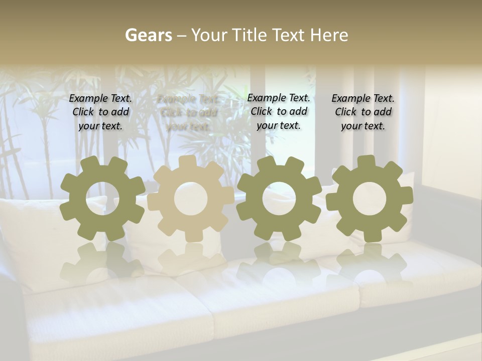 Living Room Waiting Room With Elegant Modern Black And White Design PowerPoint Template