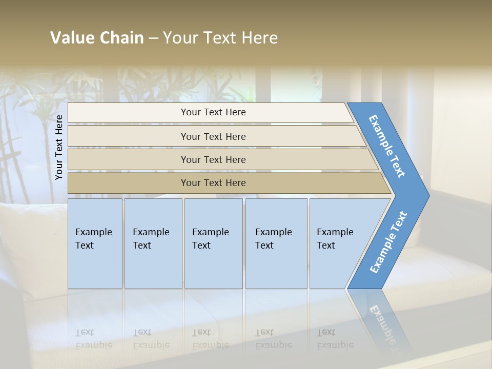 Living Room Waiting Room With Elegant Modern Black And White Design PowerPoint Template