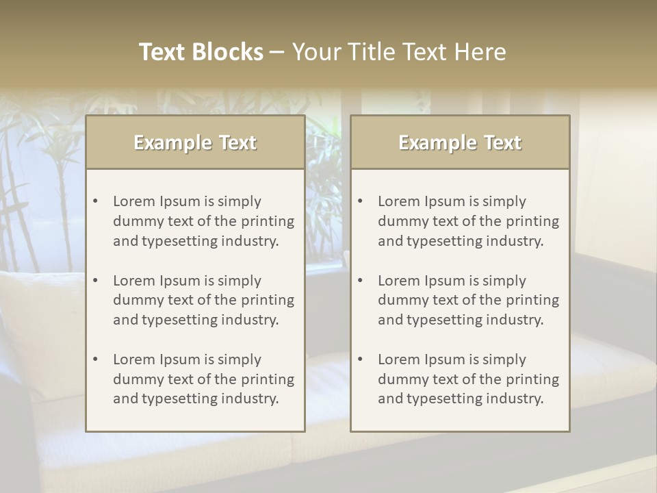 Living Room Waiting Room With Elegant Modern Black And White Design PowerPoint Template