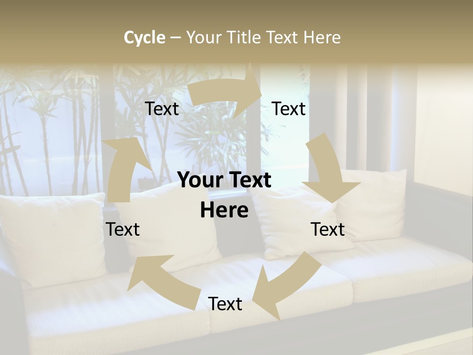 Living Room Waiting Room With Elegant Modern Black And White Design PowerPoint Template