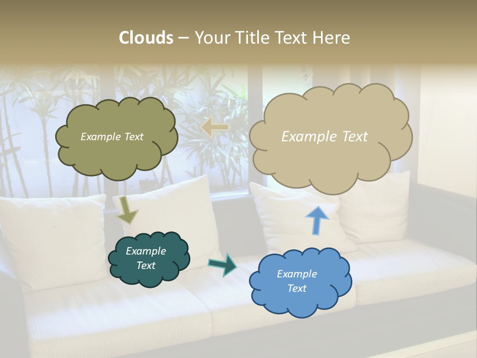Living Room Waiting Room With Elegant Modern Black And White Design PowerPoint Template