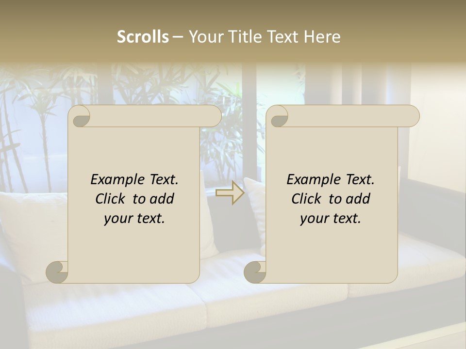 Living Room Waiting Room With Elegant Modern Black And White Design PowerPoint Template