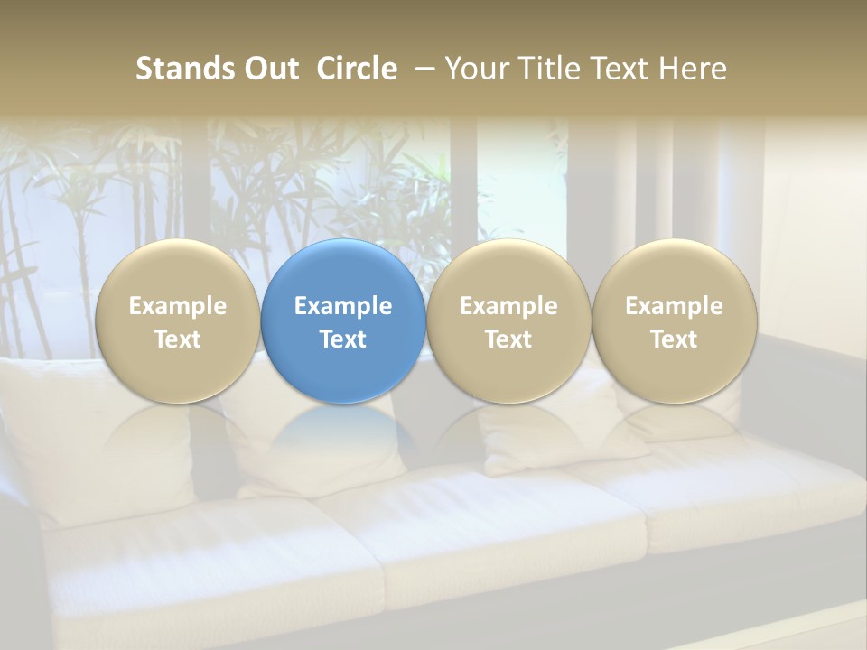 Living Room Waiting Room With Elegant Modern Black And White Design PowerPoint Template